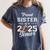 Senior Football Sister Class Of 2025 Graduation Graduate Women's Comfort Colors T-Shirt Denim