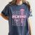 Senior Mom 2027 Class Of 2027 Coquette Bow Graduation 2027 Women's Comfort Colors T-Shirt Denim