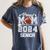 Senior Mom Class Of 2024 Football Proud Mom Graduation Women's Comfort Colors T-Shirt Denim