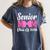 Senior Mom Class Of 2026 Pink Coquette Bow Graduation Women's Comfort Colors T-Shirt Denim