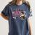 Senior Mom Class Of 2027 Cute Cat Graduation Pink Bows Girls Women's Comfort Colors T-Shirt Denim