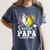 Senior Papa Class Of 2026 Baseball Softball Graduation Heart Women's Comfort Colors T-Shirt Denim