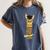 SmileteesGrad Llama Graduation T-Shirt Women's Comfort Colors T-Shirt Denim