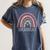 Sociologist Sociology Teacher Graduation Rainbow Women's Comfort Colors T-Shirt Denim