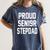 Stepfather SEN19R Graduation Party Stepdad Senior 2019 Shirt Women's Comfort Colors T-Shirt Denim