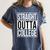 Straight Outta College Movie Parody Graduation Women's Comfort Colors T-Shirt Denim