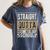 Straight Outta Cosmetology School Leopard Graduation Women's Comfort Colors T-Shirt Denim