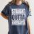 Straight Outta Kindergarten Graduation 2025 Kinder Women's Comfort Colors T-Shirt Denim