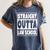 Straight Outta Law School Future Lawyer Graduation Women's Comfort Colors T-Shirt Denim