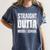 Straight Outta Middle School Class Of 2024 Graduation Women's Comfort Colors T-Shirt Denim