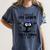 I Survived 8th Grade Graduated Cat Graduation Women's Comfort Colors T-Shirt Denim