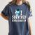 I Survived Kindergarten Graduation Kids Owl Grad Women's Comfort Colors T-Shirt Denim