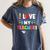 Teens Graduation I Heart My Teacher I Love My Teachers Women's Comfort Colors T-Shirt Denim