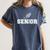 Track & Field Senior 2025 Graduation Year Women's Comfort Colors T-Shirt Denim