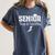 Track & Field Senior Mom Class Of 2026 Graduation 26 Women's Comfort Colors T-Shirt Denim