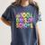 100 Days Of School Book Pencil Teachers Girls Kids 100th Day Women's Comfort Colors T-Shirt Moss
