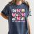 100 Days Of School Coquette Bow School Bus Pencil Books Women's Comfort Colors T-Shirt Moss