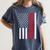 America Flag Read Book Reading Librarian Men Women Kids Women's Comfort Colors T-Shirt Moss