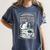 Anti-Social Book-Club Cat Graphic Women's Comfort Colors T-Shirt Moss