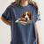 Basset Hound Books Dog Breed Graphic Women's Comfort Colors T-Shirt Moss