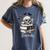 Boo Skeleton Skull Books Halloween Women School Teacher Kid Premium Women's Comfort Colors T-Shirt Moss