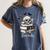Boo Skeleton Skull Books Halloween Women School Teacher Kid Women's Comfort Colors T-Shirt Moss
