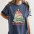 All Booked For Christmas Book Lovers Xmas Tree Lights Women's Comfort Colors T-Shirt Moss