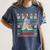 All Booked For Christmas Tree Book Ugly Christmas Sweatshirt Women's Comfort Colors T-Shirt Moss