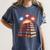 Books Fireworks 4th Of July Bookworm Patriotic Reader Women's Comfort Colors T-Shirt Moss