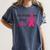Breast Cancer Walk In Memory Of My Sister Women's Comfort Colors T-Shirt Moss