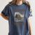 Bronte Novel Wuthering Heights Moorland Gothic Book Cover Women's Comfort Colors T-Shirt Moss