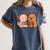 Capybara Axolotl Kawaii Kids Anime Book Lover Reading Women's Comfort Colors T-Shirt Moss