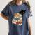 Cat And Books Flowers Reading Club Cat Lover Bookworm Women's Comfort Colors T-Shirt Moss