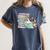 Cat On Books Pets Cats Reading Book Nerd Read Reader Bookcat Women's Comfort Colors T-Shirt Moss