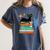 Cat And Books Retro Midcentury Mid Century Aesthetic Women's Comfort Colors T-Shirt Moss Cat And Books Retro Midcentury Mid Century Aesthetic Women's Comfort Colors T-Shirt Moss