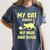 My Cat Guards My Mug And Book Humor Cats Premium Tri-Blend Women's Comfort Colors T-Shirt Moss