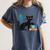 Cat Midcentury With Book And Coffee Atomic Age Mid Century Women's Comfort Colors T-Shirt Moss Cat Midcentury With Book And Coffee Atomic Age Mid Century Women's Comfort Colors T-Shirt Moss