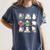 Cat Reading Book Funny Christmas Cat Book Lover Librarian Men Women Kids Women's Comfort Colors T-Shirt Moss