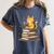 Cat Reading Books Women's Comfort Colors T-Shirt Moss