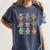 Christmas Library Gingerbread Man Books Lover Bookworm Women's Comfort Colors T-Shirt Moss