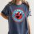 Clifford The Big Red Dog Round Distressed Logo Kids Books Women's Comfort Colors T-Shirt Moss