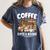 Coffee Cats And Books Cats And Reading Lovers Women's Comfort Colors T-Shirt Moss
