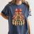 Coquette Christmas Book Tree Xmas Lights Librarian Teacher Women's Comfort Colors T-Shirt Moss