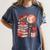Coquette Teacher School Supplies Bows Books Globe Apple Cute Women's Comfort Colors T-Shirt Moss