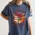 Cozy Readers Book Society Fall Autumn Floral Pumpkin Season Women's Comfort Colors T-Shirt Moss