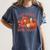 Cozy Readers Book Society Teacher Reading Floral Pumpkin Tee Women's Comfort Colors T-Shirt Moss