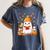 Cute Beanie Ghost Bookworm Cozy Book Reading Halloween Women's Comfort Colors T-Shirt Moss