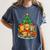 Cute Cats Reading Books Christmas Tree Women's Comfort Colors T-Shirt Moss
