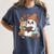 Cute Cozy Ghost Reading With Cat Book Lover Autumn Fall Women's Comfort Colors T-Shirt Moss