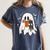 Cute Ghost Reading Book Spooky Season Halloween Costume Kids Women's Comfort Colors T-Shirt Moss